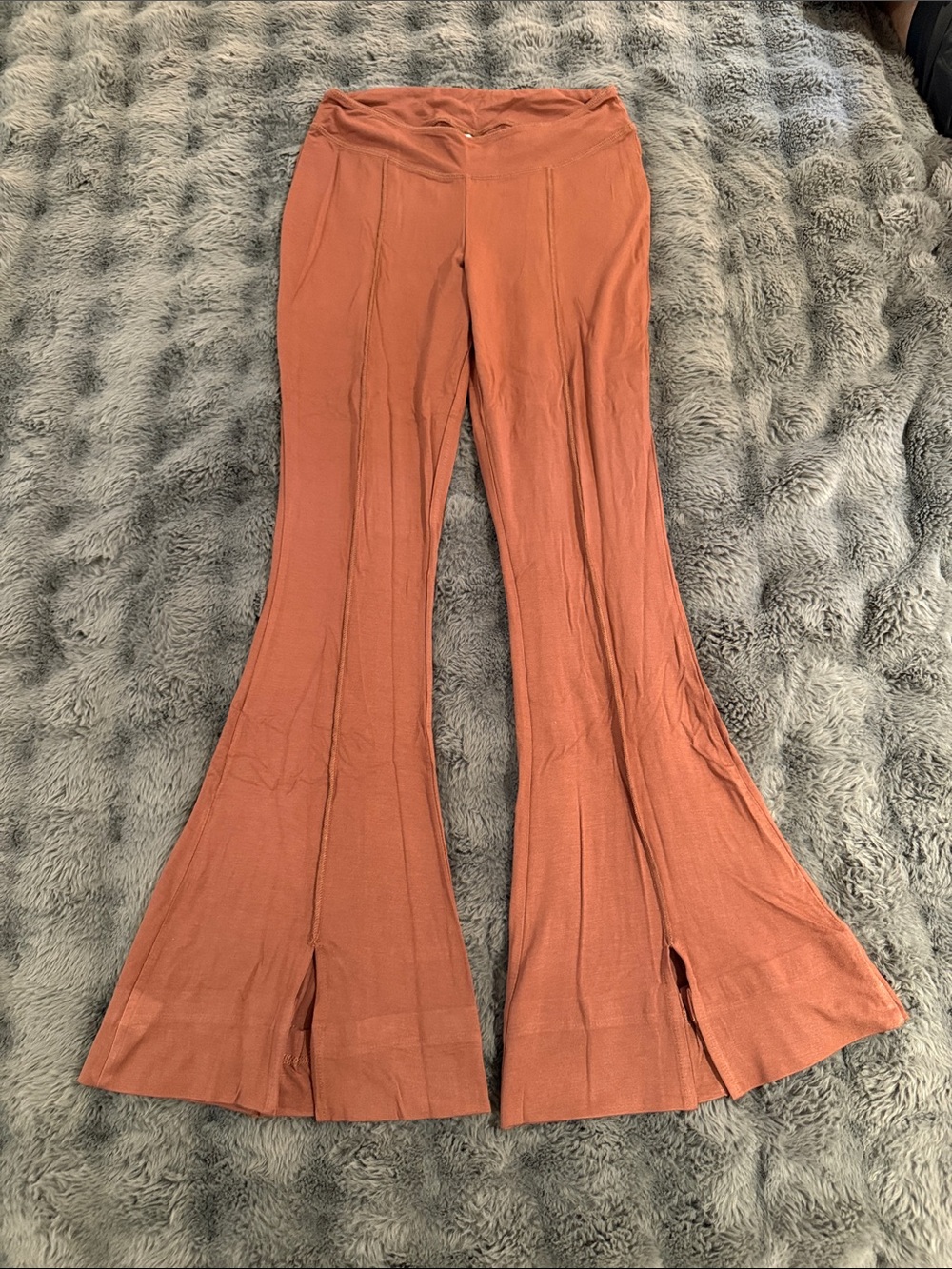 Urban Outfitters Burnt Orange Knit Flared Pants
